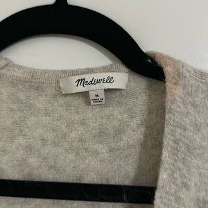 Madewell long grey merino wool cardigan